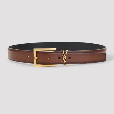 Saint Laurent Elegant 3cm Fashion Belt For Women In Orange