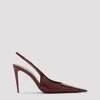 Saint Laurent Guermantes Slingback Pumps In Red Patent Leather In Multi