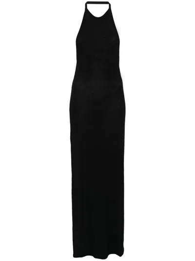 Saint Laurent Elegant Long Pencil Dress For Women In Black