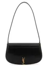 Saint Laurent Mini Leather Voltaire Shoulder Handbag In Black