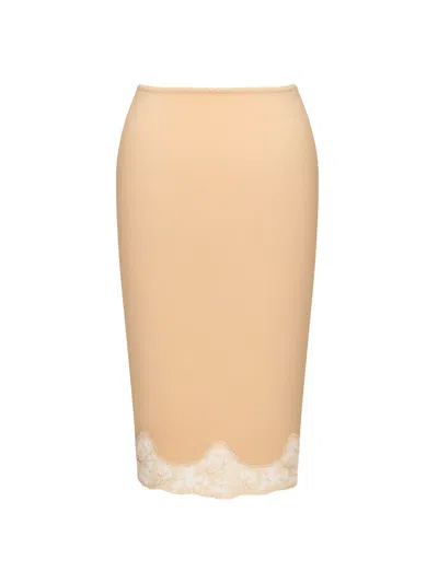 Saint Laurent Elegant Silk Mini Skirt For Women In Neutral