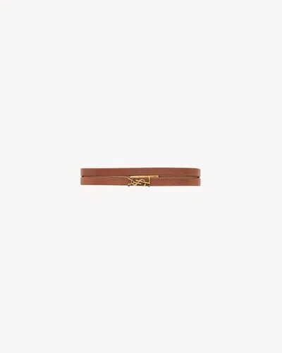 Saint Laurent Elegant Women's Statement Bracelet In Brown