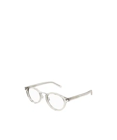 Saint Laurent Elliptical Frame Flat Mirror In White