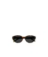 Saint Laurent Elliptical Sunglasses In Black