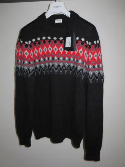 Pre-owned Saint Laurent Embellished Cashemere Jumper In Black