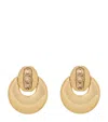 Saint Laurent Embellished Clip-on Earrings In Gold