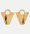 Saint Laurent Embellished Clip-on Earrings In Gold