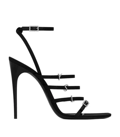 Saint Laurent Embellished Jerry Sandals 110 In Black