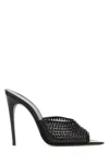 Saint Laurent Crystal-embellished 120mm Leather Mules