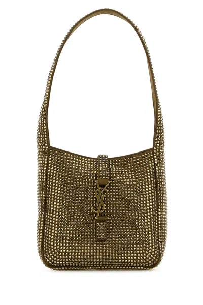 Saint Laurent Embellished Satin Le 5 Ã 7 Supple Baby Shoulder Bag