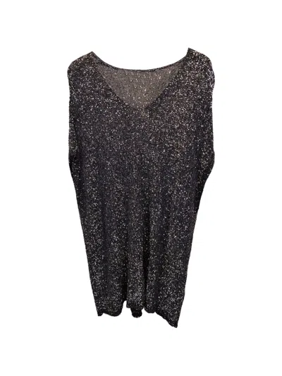 Pre-owned Saint Laurent Embellished Sequin Mini Dress In Black