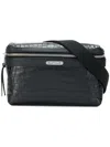 Saint Laurent Embossed Crocodile Effect Belt Bag In Black