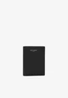 Saint Laurent Grain De Poudre Leather Bi-fold Card Wallet Accessories In Black