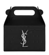 Saint Laurent Embossed Take-away Box Bag In Black