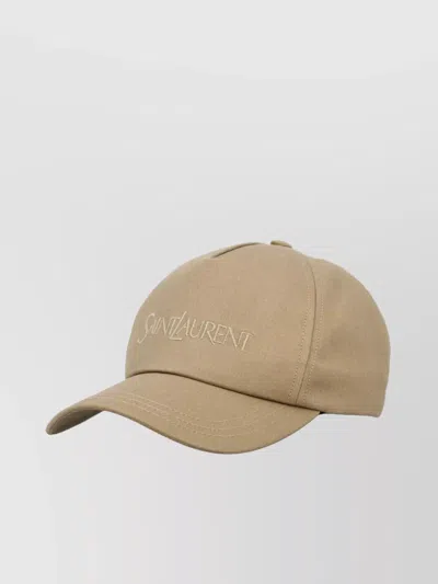 SAINT LAURENT EMBROIDERED 5P GABARDINE CAP