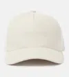 Saint Laurent Embroidered Baseball Cap In White
