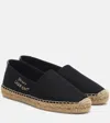 Saint Laurent Women Signature Canvas Espadrilles In Black