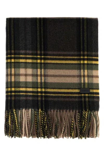 Saint Laurent Embroidered Cashmere Blend Scarf In Multi