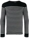Saint Laurent Embroidered Cotton Blend Sweater