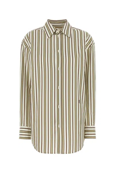 Saint Laurent Multicolor Embroidered Cotton Oversize Shirt
