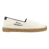Saint Laurent Embroidered Espadrilles In Canvas Beige In Neutral