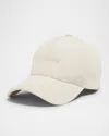 Saint Laurent Embroidered Logo 5-panel Vintage Cap In 9200 Ivory