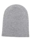 Saint Laurent Logo Beanie In Gray
