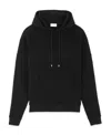Saint Laurent Embroidered-logo Cotton Hoodie In Black