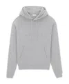 Saint Laurent Grey Hoodie With Cassandre Embroidery In Cotton Woman In Gray