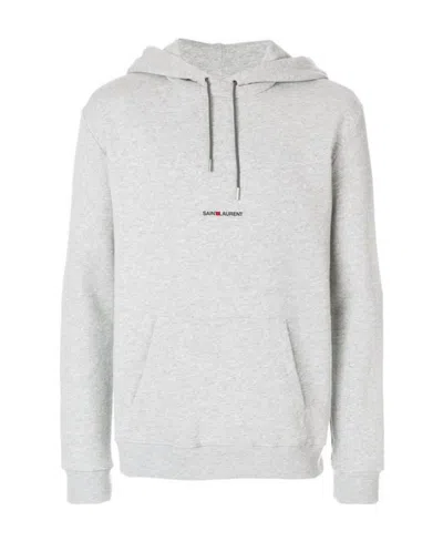 SAINT LAURENT LOGO-PRINT HOODIE