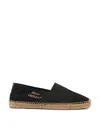 Saint Laurent Canvas Slip-on Espadrilles With Embroidered Logo Detail