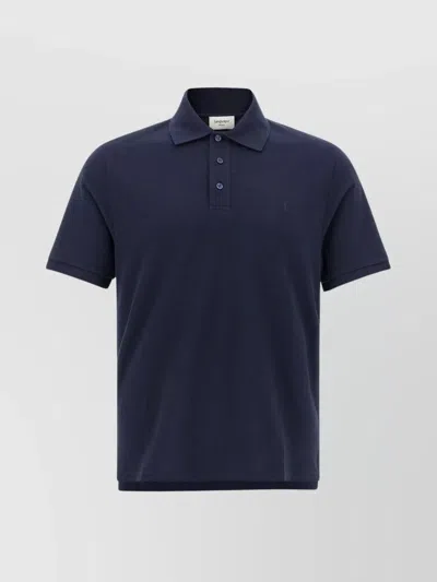 Saint Laurent Embroidered Logo Polo Shirt