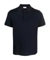 Saint Laurent Men's Piquet Cotton Polo Shirt In Black