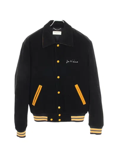 Pre-owned Saint Laurent Embroidered Long-sleeve Jacket In Black