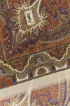 Saint Laurent Modal Blend Scarf With Embroidered Paisley Pattern In Multi