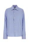 Saint Laurent Cassandre Striped Long-sleeved Shirt