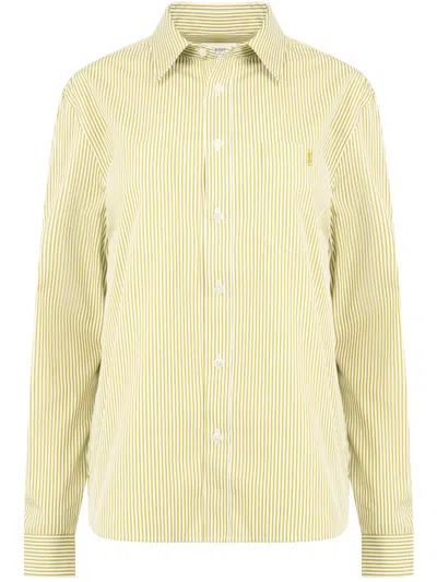 Saint Laurent Cassandre Shirt In Cotton Poplin In Multi