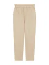 Saint Laurent Pinstripe-print Silk Trousers In Neutral