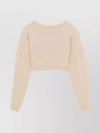 Saint Laurent Logo-embroidered Cropped Sweatshirt