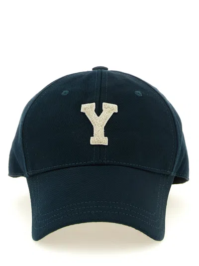 Saint Laurent Embroidered Terry Letter Y Baseball Cap In Transparent