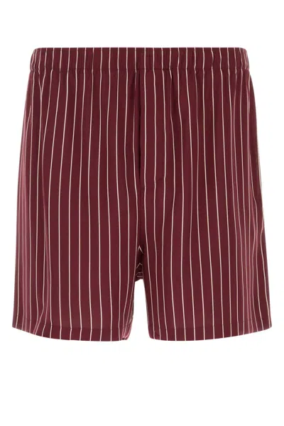SAINT LAURENT EMBROIDERED VISCOSE SHORTS