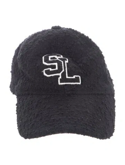 Pre-owned Saint Laurent Embroidered Wool Baseball Hat In Multi
