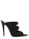 Saint Laurent Emilie Mules Open Toe Stiletto Heel In Black