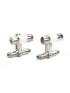 Saint Laurent Enamelled Cylindrical Cufflinks In Metallic