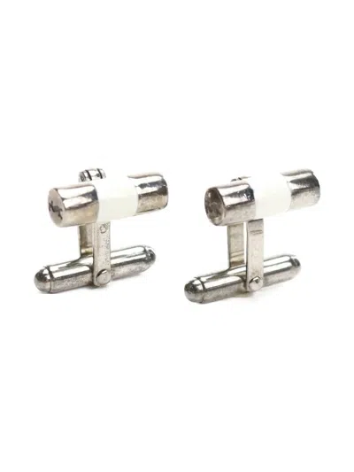 Saint Laurent Enamelled Cylindrical Cufflinks