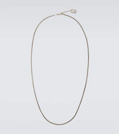 Saint Laurent Engraved Necklace In Gold