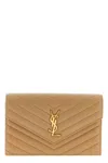 Saint Laurent Envelope Cassandre Wallet On Chain In Brown
