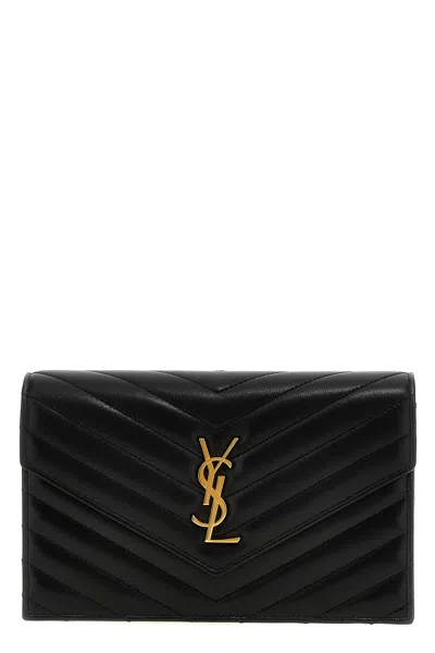 Saint Laurent Monogram Wallet In Black