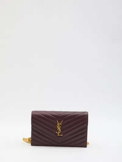 SAINT LAURENT SAINT LAURENT ENVELOPE CASSANDRE WALLET WITH CHAIN