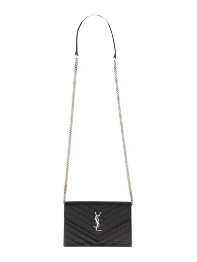 SAINT LAURENT SAINT LAURENT "ENVELOPE CASSANDRE" WALLET WITH CHAIN